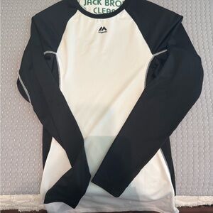 Majestic Black and White Long Sleeve Shirt